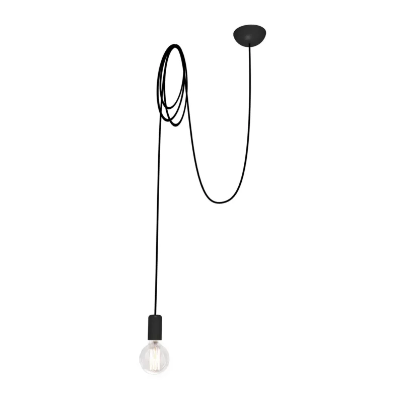 Lampa wisząca SPIDER 6792 Nowodvorski 1x25W E27 Przewód w oplocie Czarny Obniżka ceny