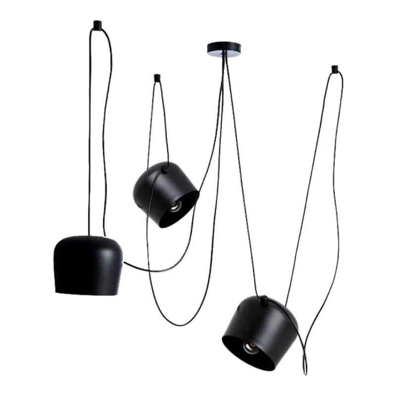 Lampa wisząca Spider ABR-SHIL-E27 Abruzzo 3xE27 Aluminium Czarny Łatwy zwrot