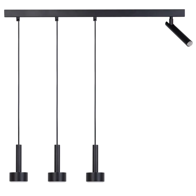 Tani Lampa wisząca STAMP Sigma Lighting 3x GX53 MAX 12W LED, 1xG9 max 3W LED Stal lakierowana Czarny/Czarny