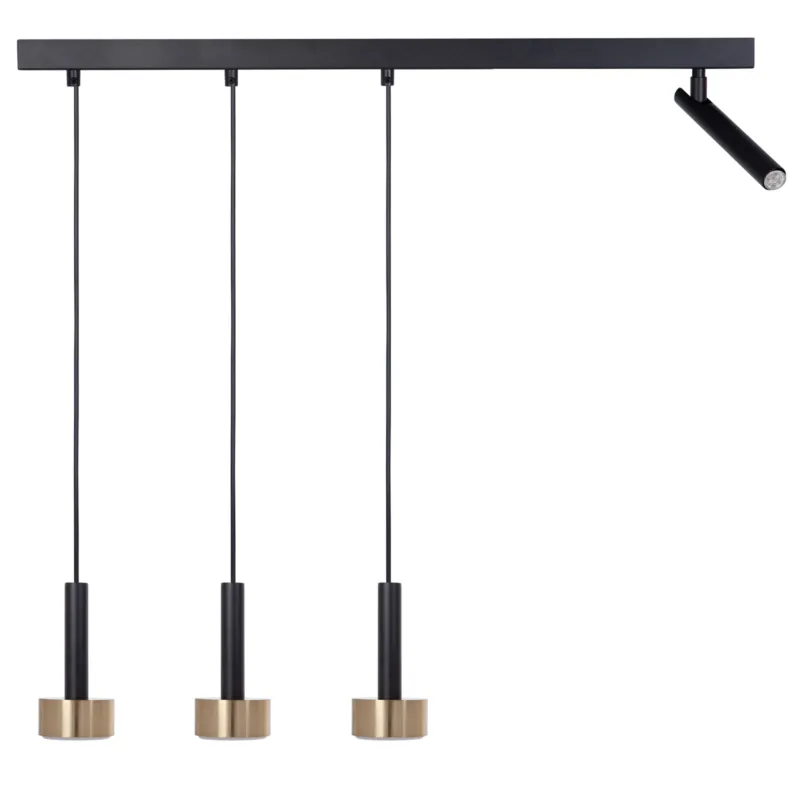 Lampa wisząca STAMP Sigma Lighting 3x GX53 MAX 12W LED, 1xG9 max 3W LED Stal lakierowana Czarny/Czarny,Złoty Hit sprzedaży