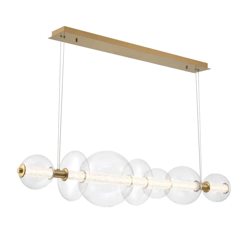 Lampa wisząca sufitowa Atomo QN-ATOMO-LP7-BG Eurofase LED Aluminium/Stal/Szkło Złoty/Przezroczysty Zamów teraz