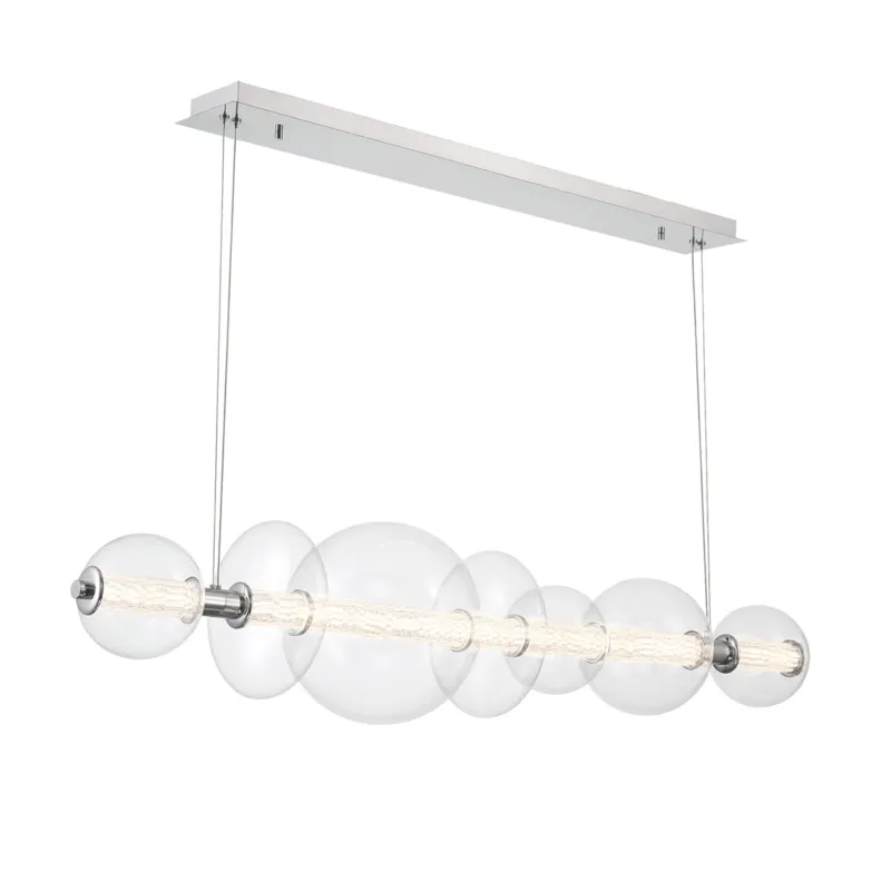 Lampa wisząca sufitowa Atomo QN-ATOMO-LP7-PC Eurofase LED 46W Aluminium/Szkło Srebrny/Przezroczysty Ekspresowa dostawa