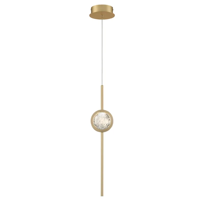 Lampa wisząca sufitowa Barletta QN-BARLETTA-1P-BG Eurofase 1x6W LED Anodowane aluminium/Stal/Szkło Złoty/Przezroczysty Nowość