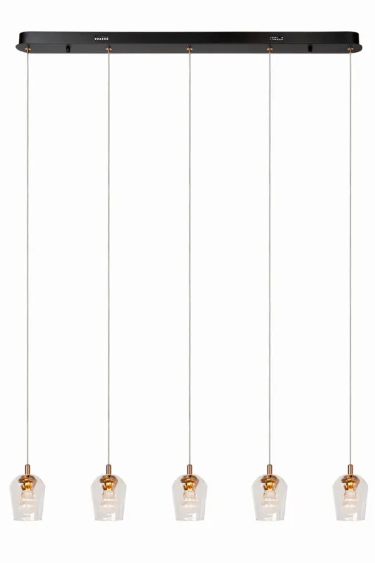 Bezpieczna płatność Lampa wisząca sufitowa BERLIANE 00430/20/60 Lucide 5x4W LED Aluminium / Złoty i odcienie złota