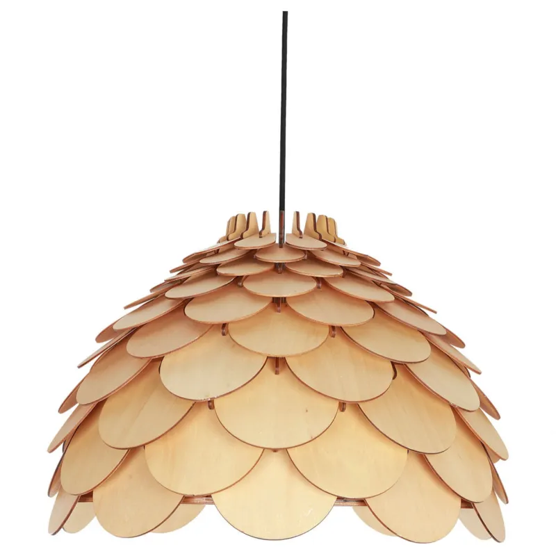 Zniżka Lampa wisząca sufitowa Burgo LP-101335/1P S Light Prestige 1x60W E27 Drewno Naturalne Drewno