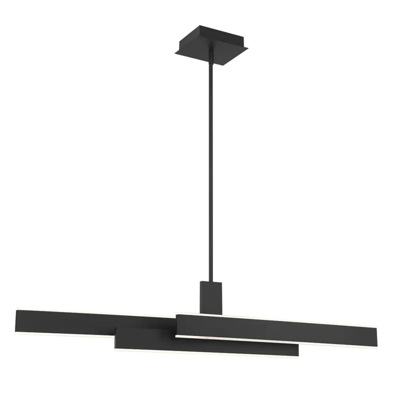 Promocja Lampa wisząca sufitowa Cameno QN-CAMENO-LP-BK Eurofase 74W LED Aluminium/Stal/Biały akryl Czarny