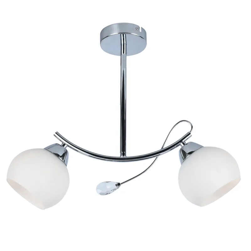 Rabat Lampa wisząca sufitowa CONNOR MLP0876 Milagro 2xE27 Metal + Szkło Chrom + Biały