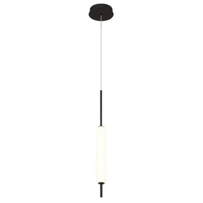 Lampa wisząca sufitowa Cumberland QN-CUMBERLAND-1P-BK Eurofase 1x10W LED Stal/Szkło Czarny/Biały Nowy