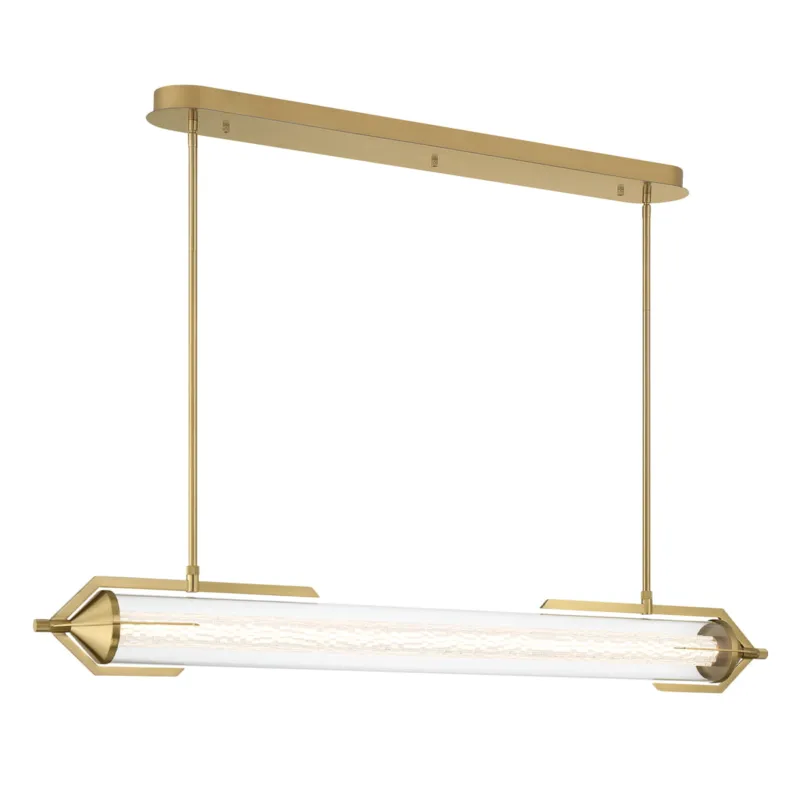 Lampa wisząca sufitowa Espada QN-ESPADA-LP-BG Eurofase 38W LED Aluminium/Szkło Złoty/Przezroczysty Wyjątkowa oferta
