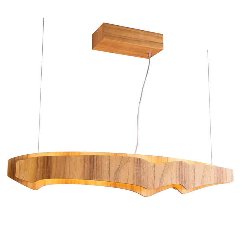 Lampa wisząca sufitowa Horizon QN-HORIZON-LED-LP-100-TEAK Accord Lighting LED Naturalny fornir drewniany, Akryl Brązowy, Drewno Bestseller