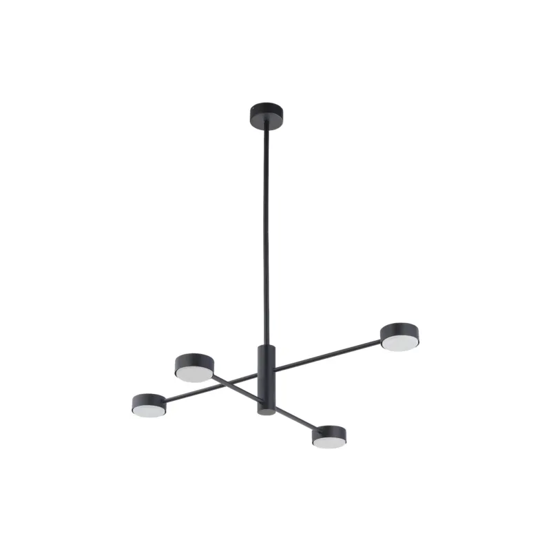 Lampa wisząca sufitowa ORBIT 7945 Nowodvorski 4x12W GX53 Stal lakierowana Czarny Nowy