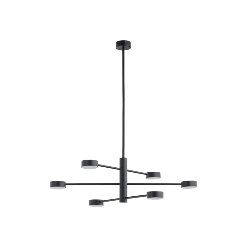 Bestseller Lampa wisząca sufitowa ORBIT 7946 Nowodvorski 6x12W GX53 Stal lakierowana Czarny