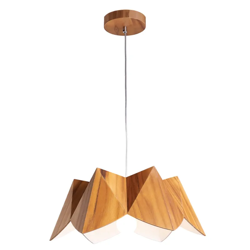 Hit cenowy Lampa wisząca sufitowa Physalis QN-PHYSALIS-P-M-TEAK Accord Lighting 1x40W E27 Fornir/Aluminium Brązowy/Drewno