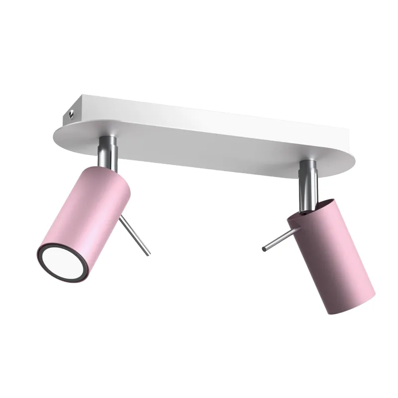 Wyjątkowa oferta Lampa wisząca sufitowa PRESTON MLP7627 Milagro 2x mini GU10 Metal Różowy / Biały
