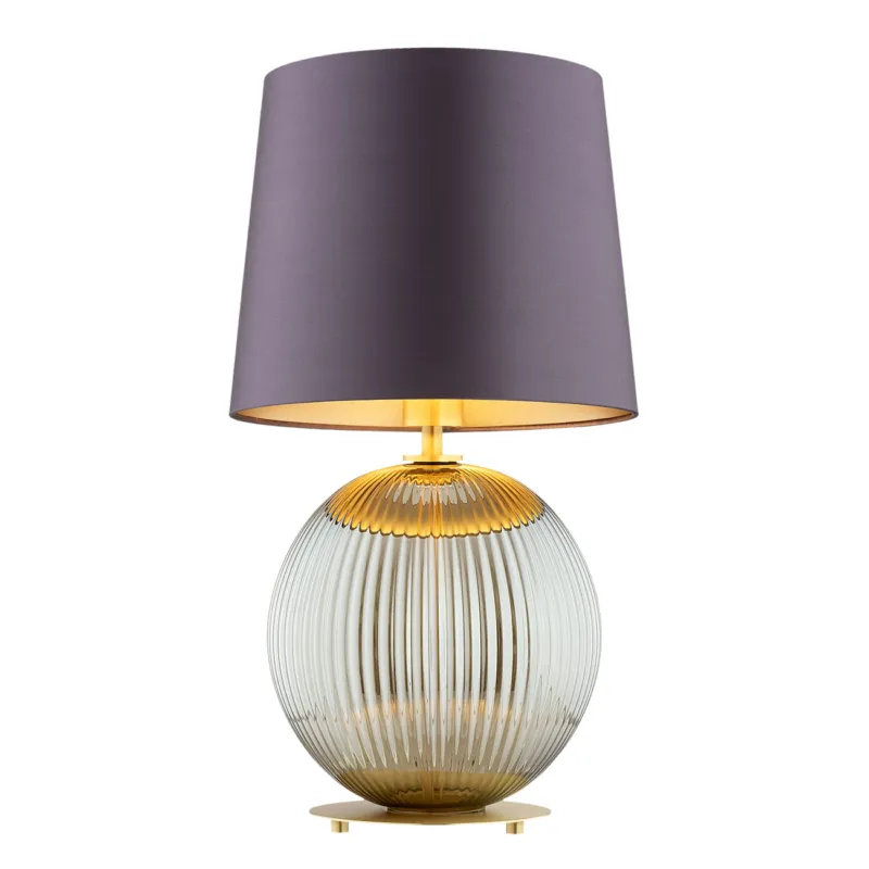 Lampa Stołowa Hamilton 8532 Argon 1xE27 15W Abażur Satynowy/ Szkło, Fioletowy-Śliwkowy Niska cena