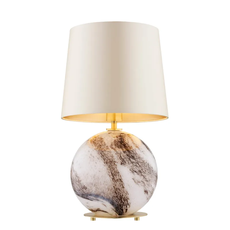Lampa Stołowa Harlem 8547 Argon 1xE27 15W Abażur Satynowy/ Szkło, Beżowy Wybór klientów