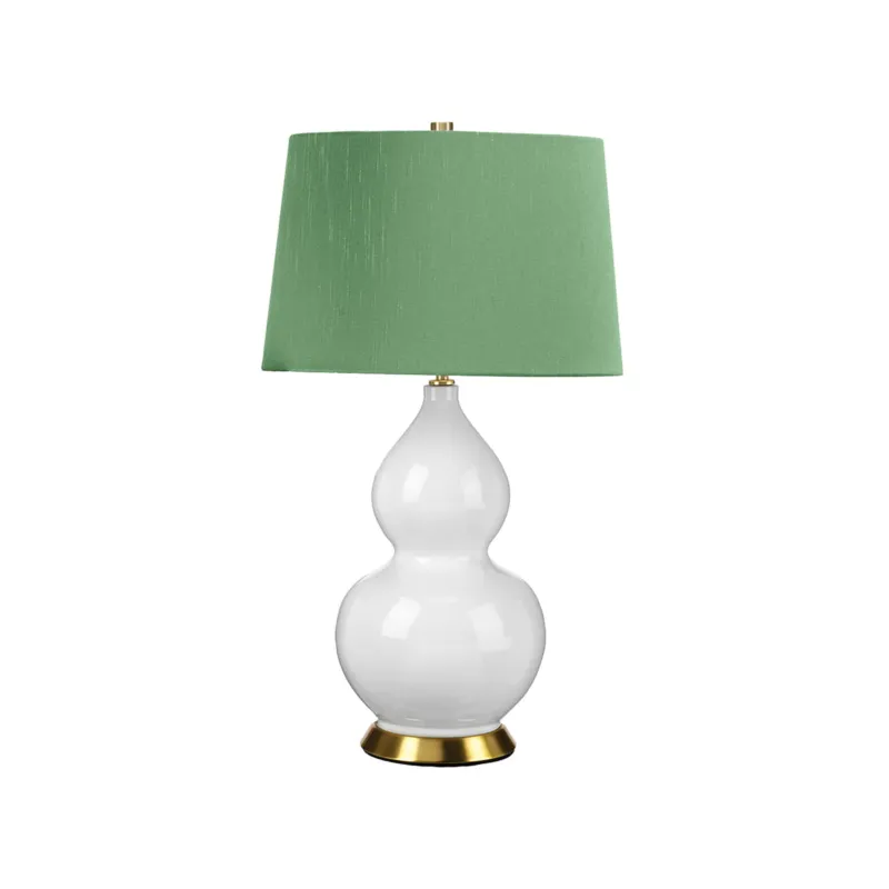 Lampa stołowa Isla ISLA-AB-TL-GREEN Elstead Lighting 1x60 W E27 Biały/Postarzany mosiądz Najlepsza cena
