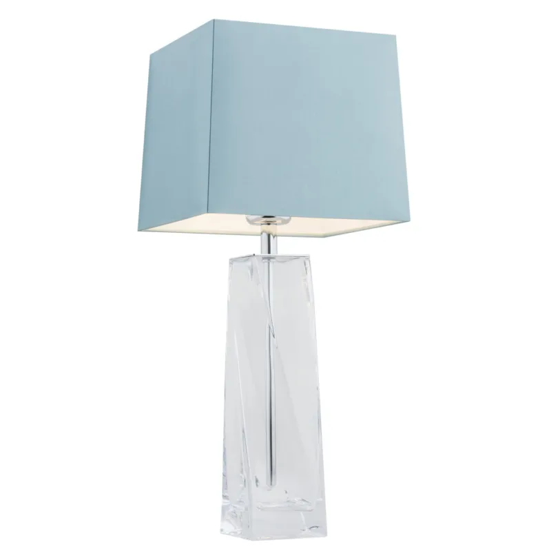 Zamów dziś Lampa Stołowa Lille 3839 Argon 1xE27 15W Szkło/ Stal Chromowana , Błękitny