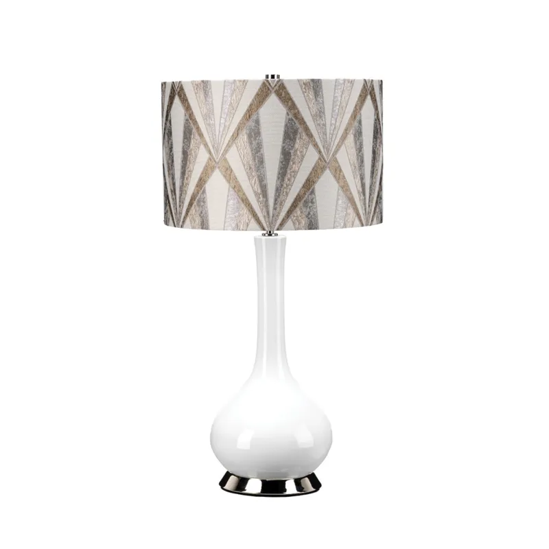Wysoka jakość Lampa stołowa Milo MILO-PN-TL-VOGSC Elstead Lighting 1x60 W E27 Polerowany nikiel