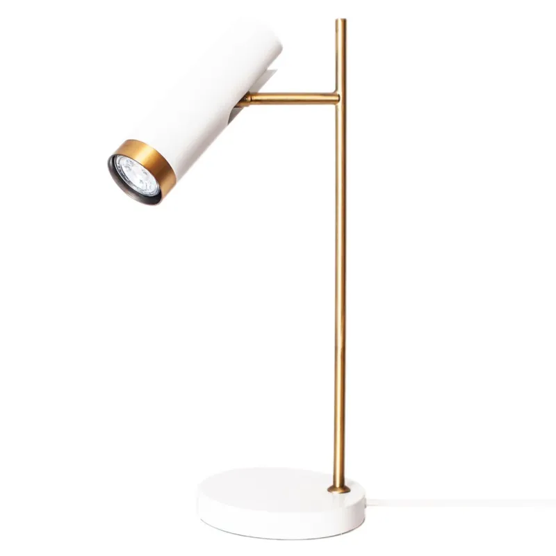 Lampa stołowa Puls 4002280-5002 By Rydens 1xGU10 5W Metal Matowa biel Tylko do końca tygodnia