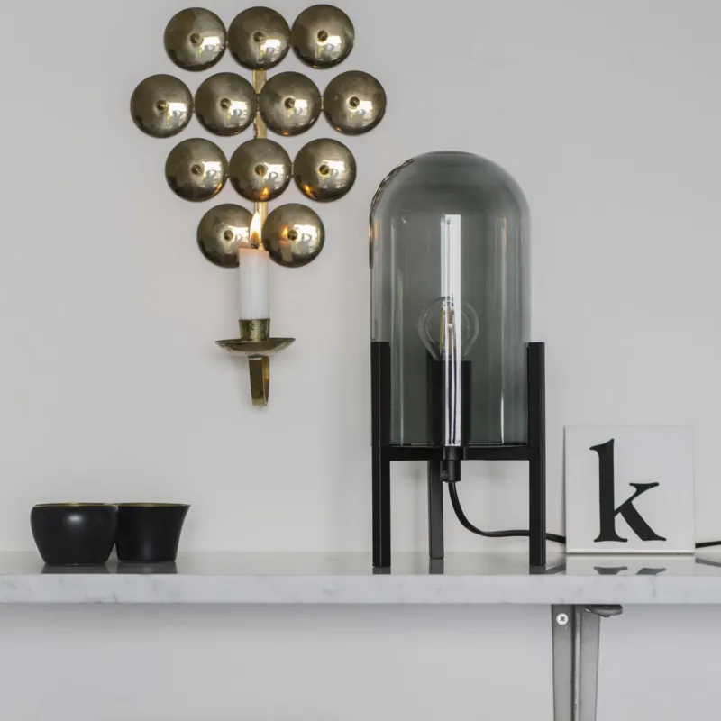 Lampa stołowa Smokey 2832780-4002 By Rydens 1xE14 40W Metal/Szkło Czarny matowy Ostatnia szansa