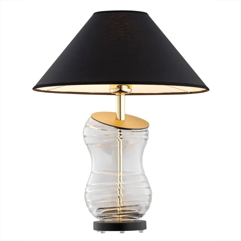 Zamów dziś Lampa Stołowa Veneto 8037 Argon 1xE27 15W Szkło Kryształowe/ Stal Lakierowana, Czarny
