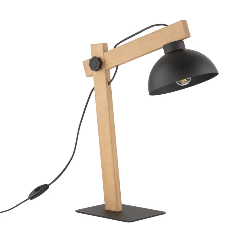 Wysoka jakość Lampka nocna OSLO 5346 TK Lighting 1xE27 15W Metal Czarny