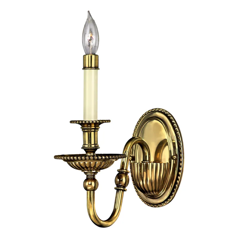 Bestseller Lampa ścienna Cambridge HK-CAMBRIDGE1 Elstead Lighting 1x60W E14 Mosiądz Złoty