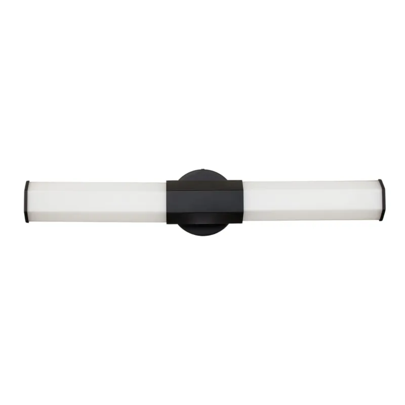 Lampa ścienna kinkiet Facet QN-FACET-LED2-BK-BATH Quintiesse 2xWbudowany LED 12W Stal, Trawione szkło opalowe Matowa czerń Łatwy zwrot