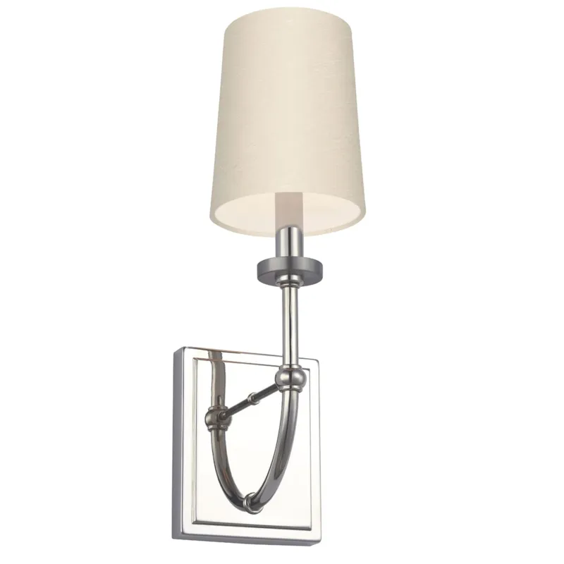 Lampa ścienna kinkiet Felixstowe QN-FELIXSTOWE1-C Quintiesse 1xG9 3W LED Stal, Sztuczny jedwab Polerowany chrom Zniżka