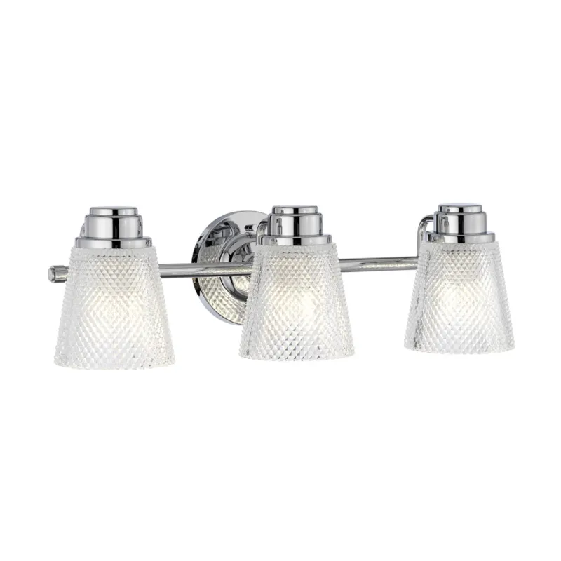 Taniej Lampa ścienna kinkiet Hudson QN-HUDSON3-BATH Quintiesse 3xG9 3W LED Stal, Szkło cięte Polerowany chrom