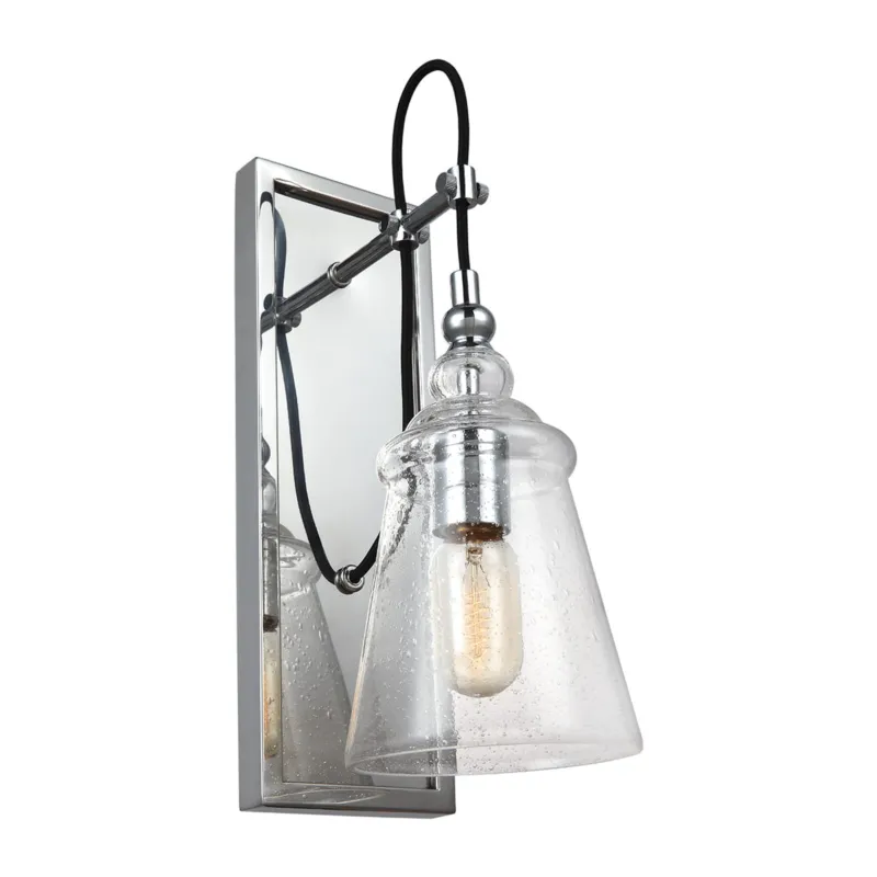 Dodaj do koszyka Lampa ścienna kinkiet Loras QN-LORAS1 Quintiesse 1xE27 60W Stal, Szkło z bąbelkami powietrza Chrom