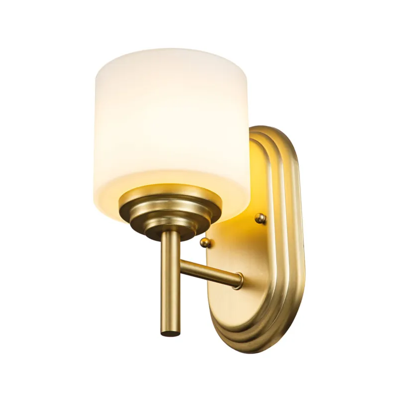Lampa ścienna kinkiet Malibu FE-MALIBU1-BATH-BB Elstead Lighting 1xG9 LED 3.5 W Stal, Szkło opalowe Szczotkowany mosiądz Nowy