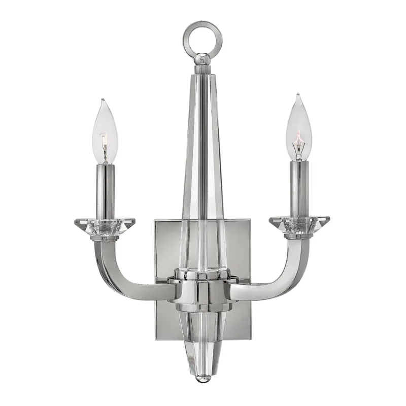 Lampa ścienna kinkiet Ascher QN-ASCHER2 Quintiesse 2xE14 60W Stal, Kryształ Polerowany nikiel Oferta czasowa