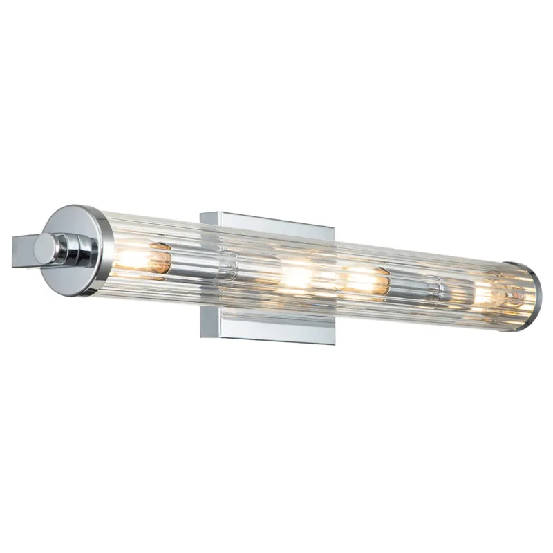Lampa ścienna kinkiet Azores QN-AZORES4-PC Quintiesse 4xE14 40W Stal, Szkło żebrowane Polerowany chrom Wybór klientów