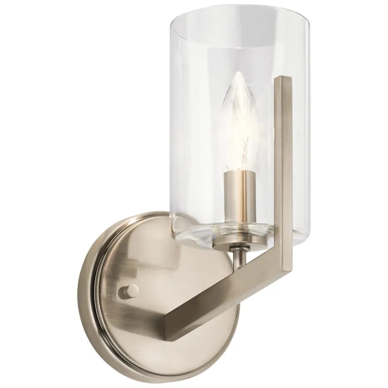 Lampa ścienna kinkiet Nye QN-NYE1-CLP Quintiesse 1xE14 40W Stal, Szkło Klasyczny pewter Zamów dziś