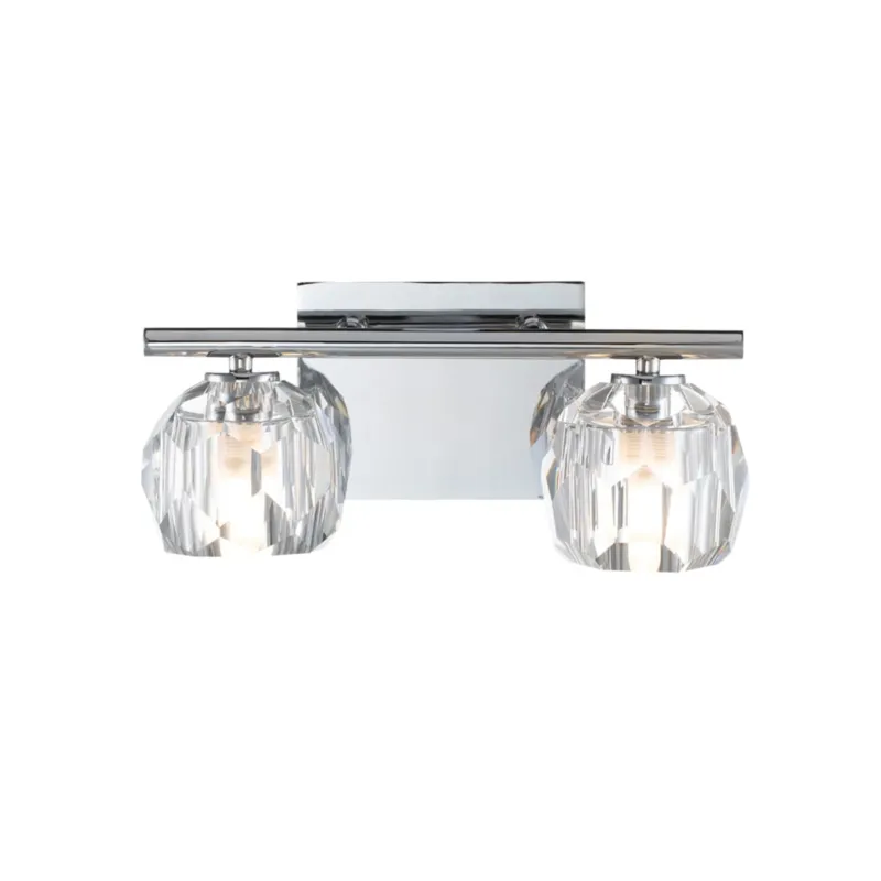 Dodaj do koszyka Lampa ścienna kinkiet Regalia QN-REGALIA2-PC-BATH Quintiesse 2xG9 3W LED Stal, Szkło kryształowe K9 Polerowany chrom
