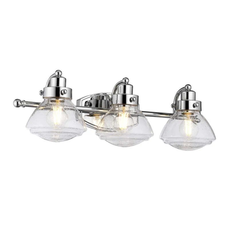 Lampa ścienna kinkiet Scholar QN-SCHOLAR3 Quintiesse 3xE27 60W Stal, Szkło z bąbelkami powietrza Polerowany chrom Zamów dziś