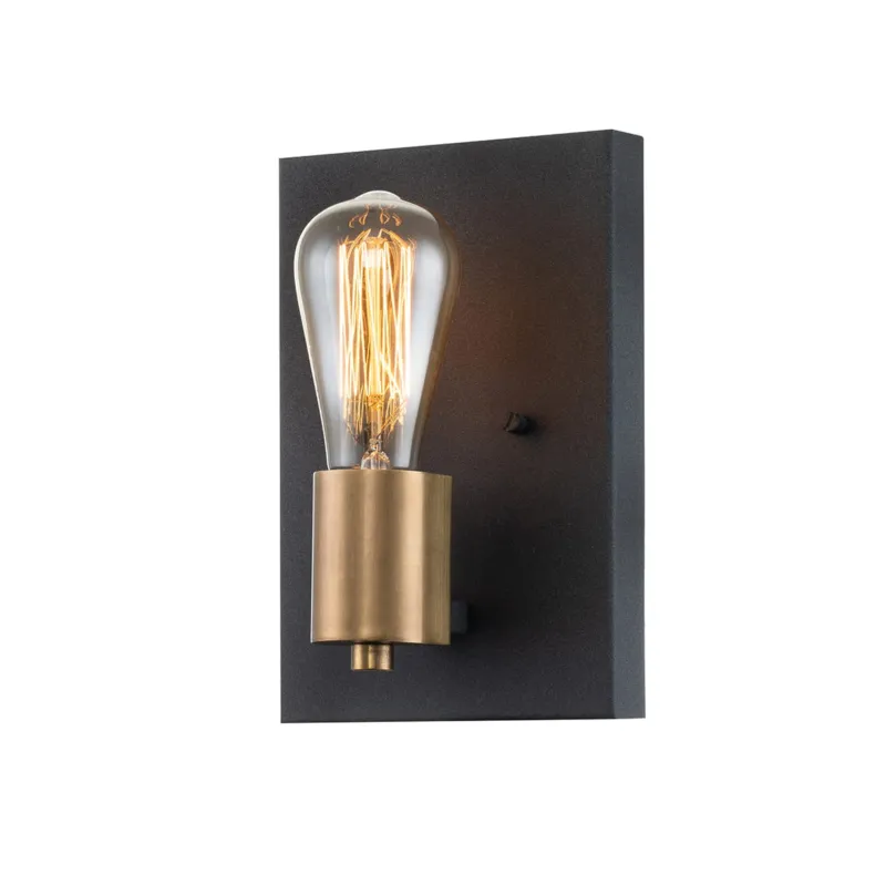 Łatwy zwrot Lampa ścienna kinkiet Silas QN-SILAS1-DZ Quintiesse 1xE27 60W Stal Stary cynk/ Stary mosiądz