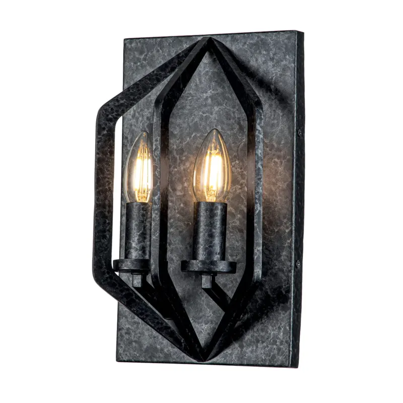 Kup online Lampa ścienna kinkiet Vanguard QZ-VANGUARD2-OK Elstead Lighting 2xE14 40 W Stal Postarzana czerń