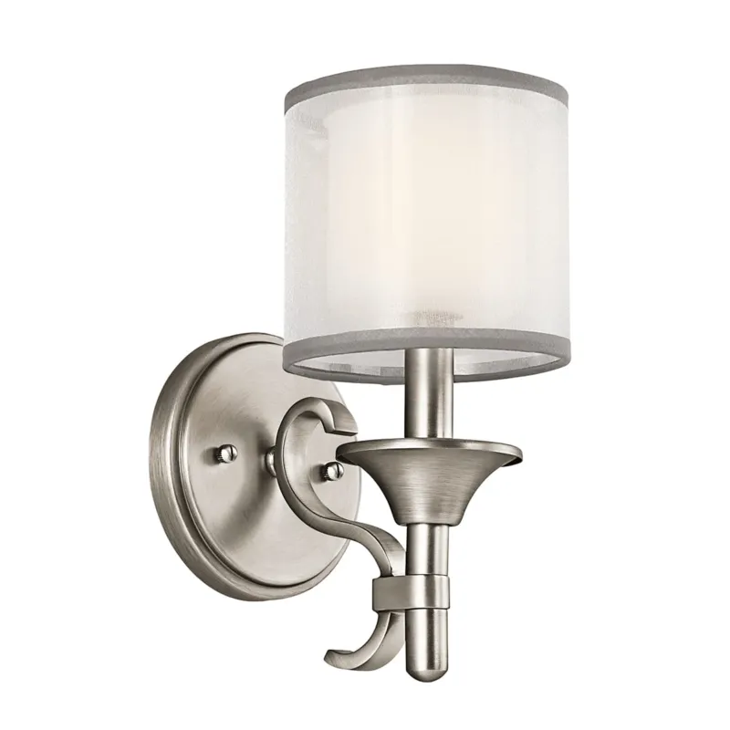 Lampa ścienna Lacey KL-LACEY1-AP Elstead Lighting 1x60W E14 Stal Srebrny Łatwy zwrot