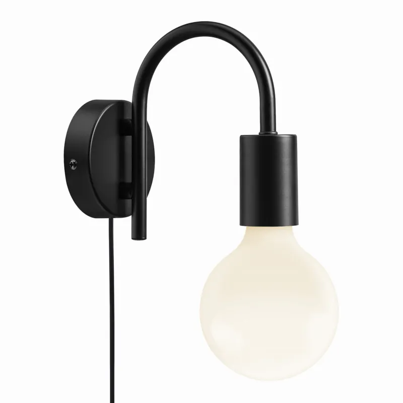 Lampa ścienna PACO 2112071003 Nordlux 15W E27 Czarny Metal Bezpieczna płatność