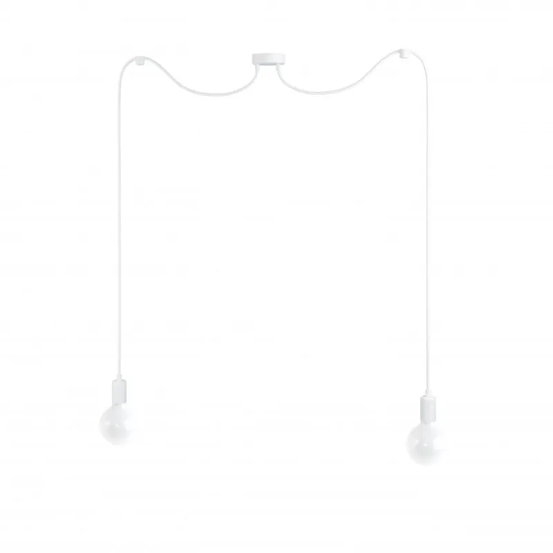 Rabat Biała lampa pająk Loft multi metal line X2 lampa wisząca - Kolorowe Kable