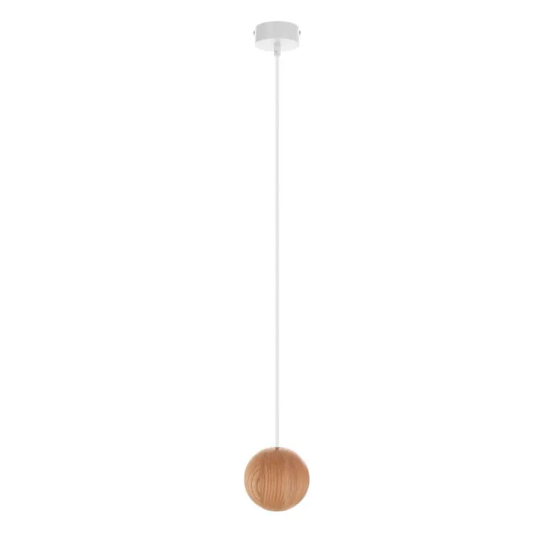 Drewniana lampa sufitowa Loft Sferni GU10 lampa wisząca - Kolorowe Kable Nowość