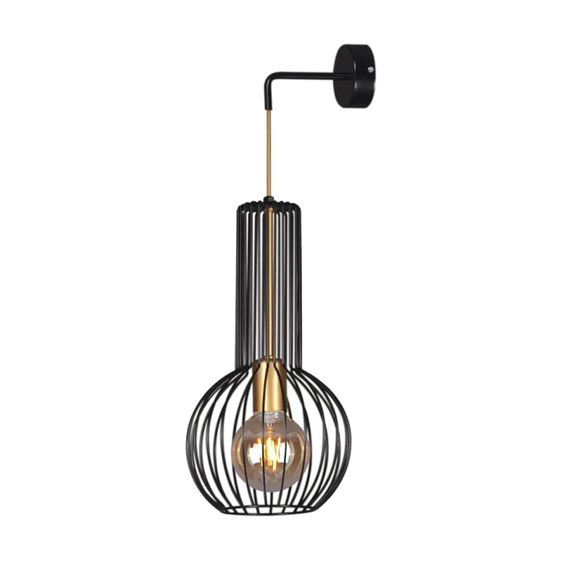 Nie przegap Kinkiet ARVI BLACK K-4523 Czarny, złoty 1 źr., E27, 15W LED - Kaja