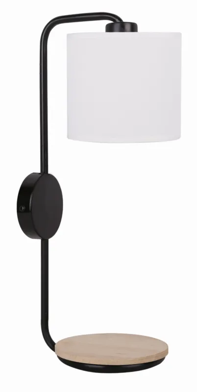 Kinkiet Candellux Alpine czarny z abażurem 1×E14 Rabat