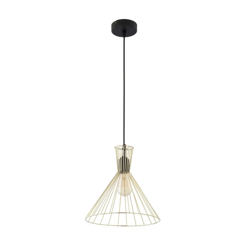 Lampa wisząca Sahara Czarny, Złoty 1x E27 - TK Lighting Kup teraz
