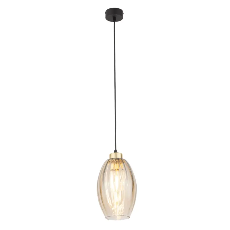 Nowość Lampa wisząca Sebo Czarny, Złoty 1x E27 - TK Lighting