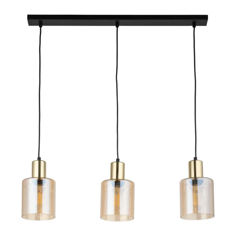 Lampa wisząca Sierra Gold Amber 3x E27 - TK Lighting Oferta limitowana