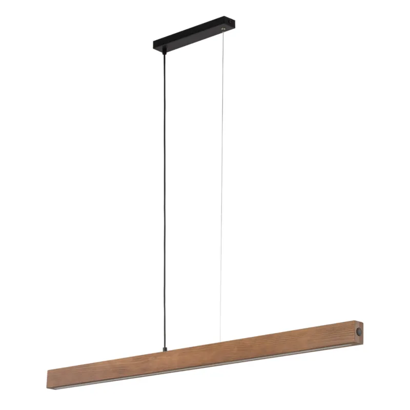 Bezpieczna płatność Lampa wisząca Teo Czarny, Orzech 1x LED - TK Lighting
